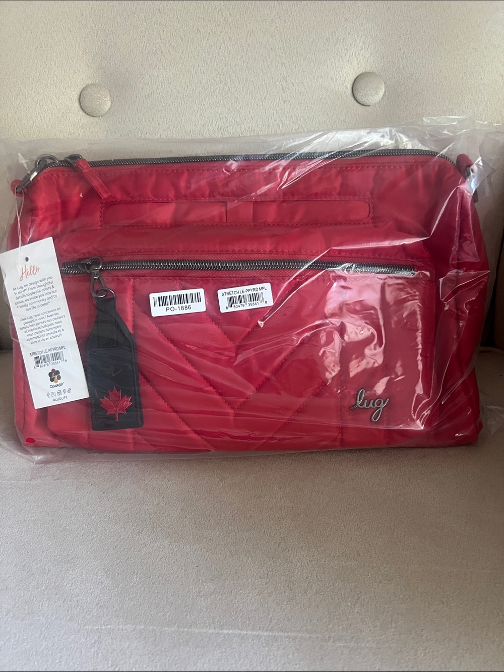 NWT Lug Stretch LE Crossbody Bag in Poppy Red Maple 🍁